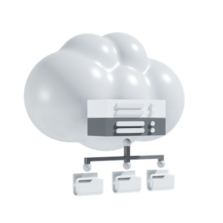 Serveur Cloud  3D Icon