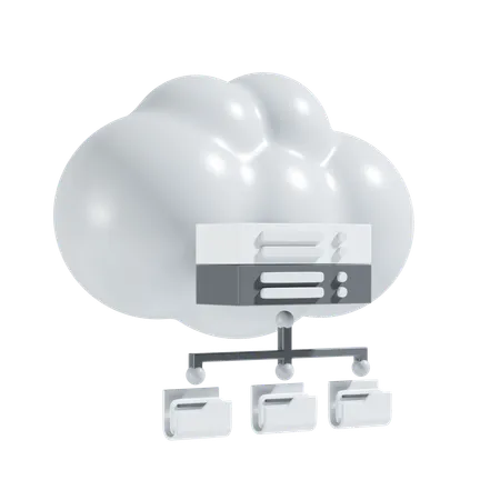 Serveur Cloud  3D Icon