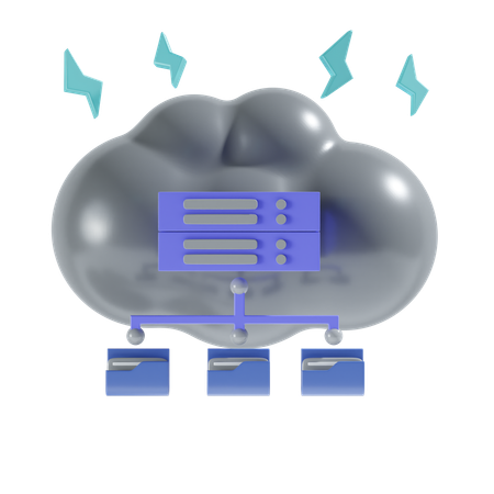 Serveur Cloud  3D Icon