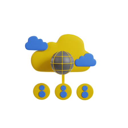 Serveur Cloud  3D Icon