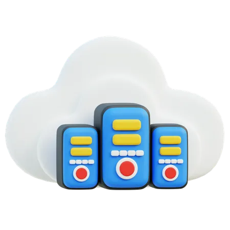 Serveur Cloud  3D Icon