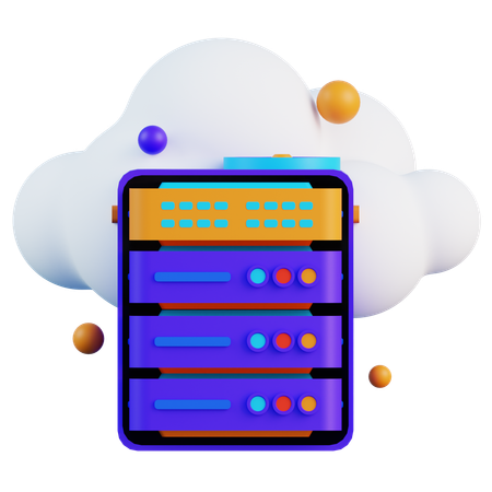 Serveur Cloud  3D Icon