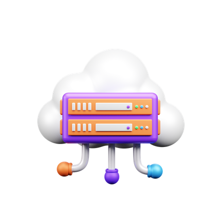 Serveur Cloud  3D Icon