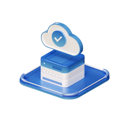 Serveur Cloud  3D Icon