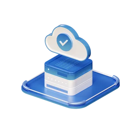 Serveur Cloud  3D Icon