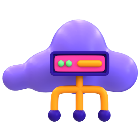 Serveur Cloud  3D Icon