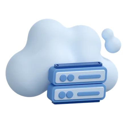 Serveur Cloud  3D Icon