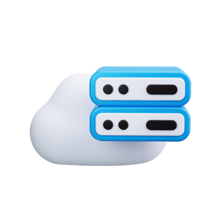 Serveur Cloud  3D Icon