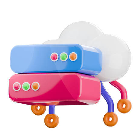 Serveur Cloud  3D Icon