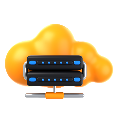 Serveur Cloud  3D Icon