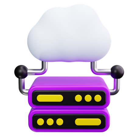 Serveur Cloud  3D Icon