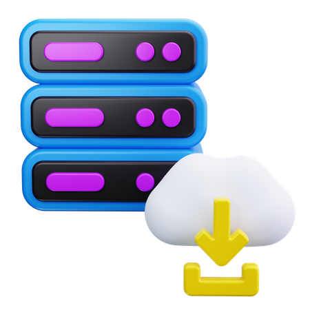 Serveur Cloud  3D Icon