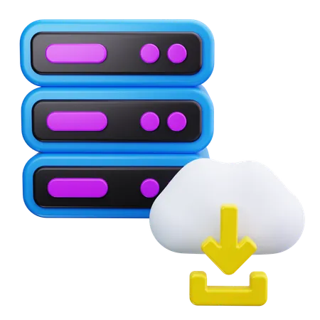 Serveur Cloud  3D Icon