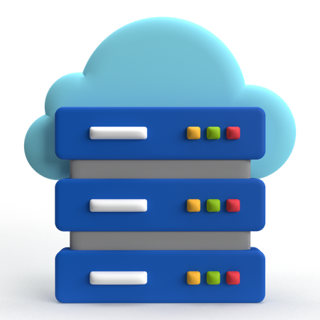 Serveur Cloud  3D Icon