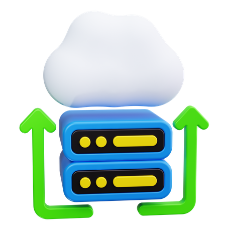 Serveur Cloud  3D Icon