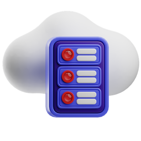Serveur Cloud  3D Icon