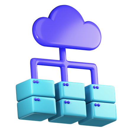 Serveur Cloud  3D Icon