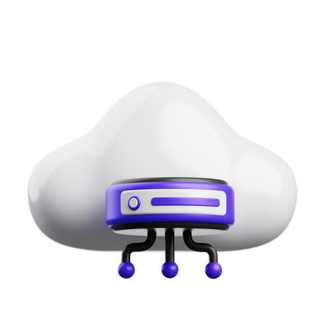 Serveur Cloud  3D Icon
