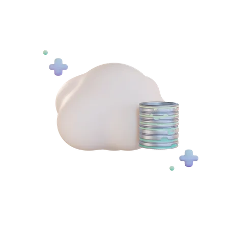 Serveur Cloud  3D Illustration