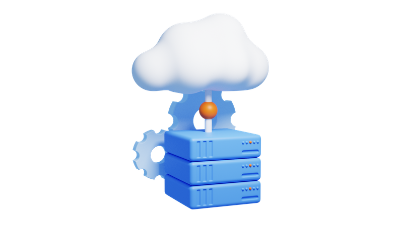 Serveur Cloud  3D Icon