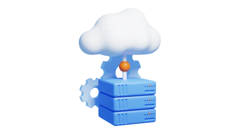 Serveur Cloud  3D Icon