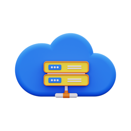 Serveur Cloud  3D Icon