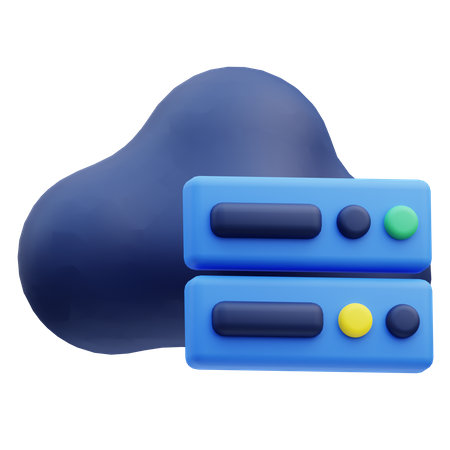 Serveur Cloud  3D Icon