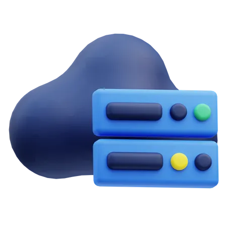 Serveur Cloud  3D Icon