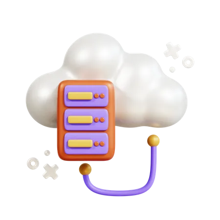 Serveur Cloud  3D Icon