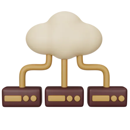 Serveur Cloud  3D Icon