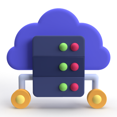 Serveur Cloud  3D Icon