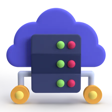 Serveur Cloud  3D Icon