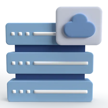 Serveur Cloud  3D Icon