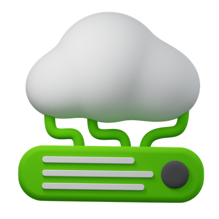 Serveur Cloud  3D Icon