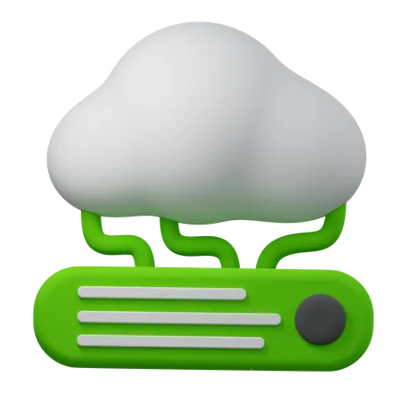 Serveur Cloud  3D Icon