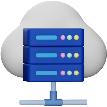 Serveur Cloud  3D Icon