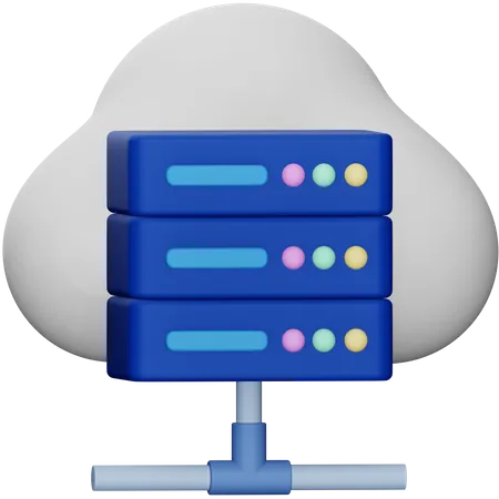 Serveur Cloud  3D Icon