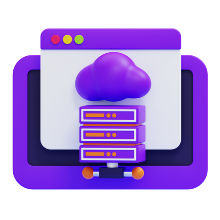 Serveur Cloud  3D Icon