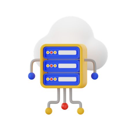 Serveur Cloud  3D Icon