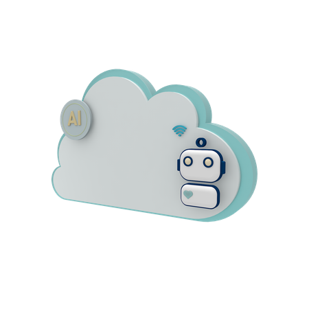 Mode IA du serveur cloud  3D Icon
