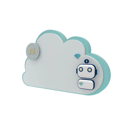 Mode IA du serveur cloud  3D Icon