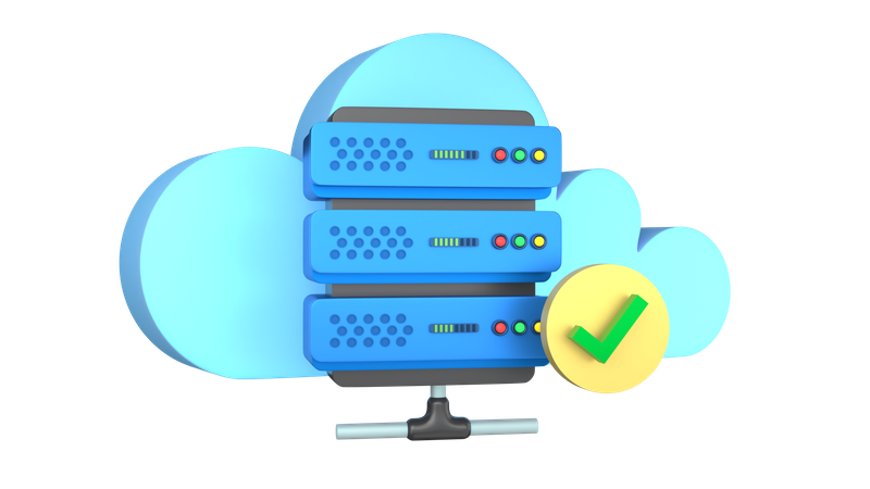 Serveur cloud terminé  3D Icon