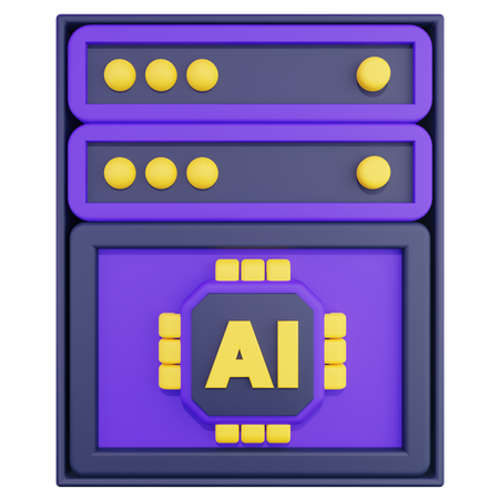 Serveur d'intelligence artificielle  3D Icon