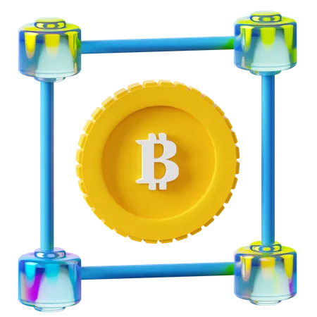 Serveur de données Bitcoin  3D Icon