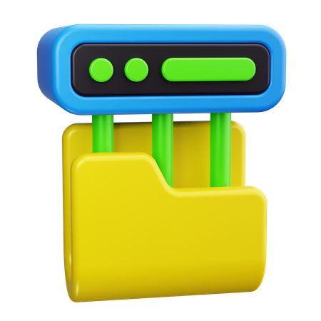 Serveur de fichiers  3D Icon