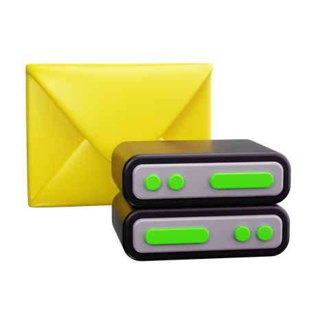 Serveur de messagerie  3D Icon