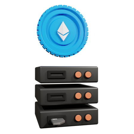 Serveur Ethereum  3D Illustration