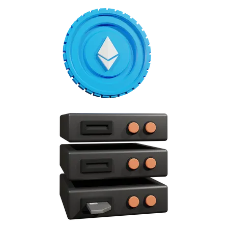 Serveur Ethereum  3D Illustration