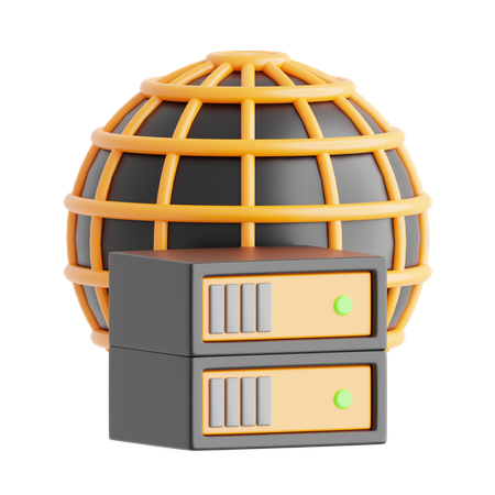 Serveur mondial  3D Icon