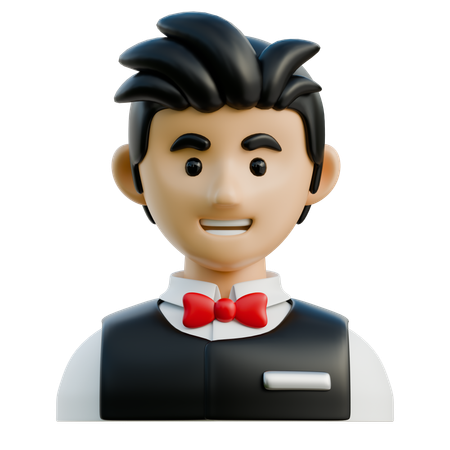 Serveur masculin  3D Icon